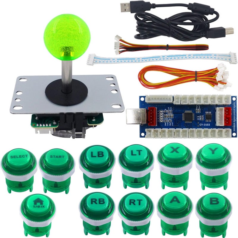 طقم DIY لأركيد ، وحدة تحكم PS3، أزرار أركيد على طراز Xbox One، مشفر USB لأجهزة الكمبيوتر وPS3 وXbox، مفتاح ميكانيكي للوحة المفاتيح، مفتاح دقيق، عصا أركيد. - Image 1