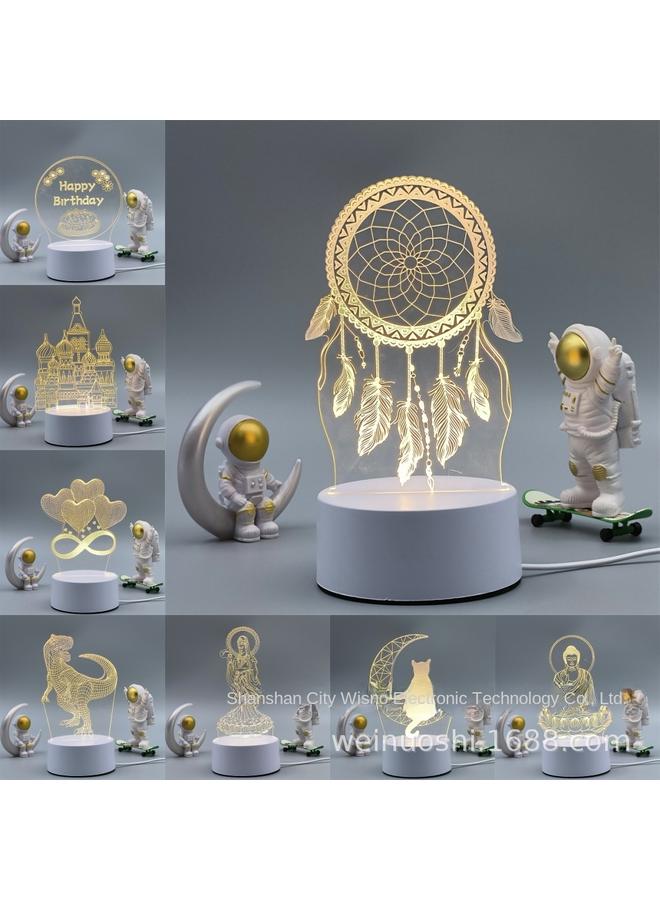 Bluejw Creative Night Light Acrylic Table Lamp Eye Protection Atmosphere Lamp Birthday Gift Led Lamp Room Night Light Desktop Ornaments - Image 2