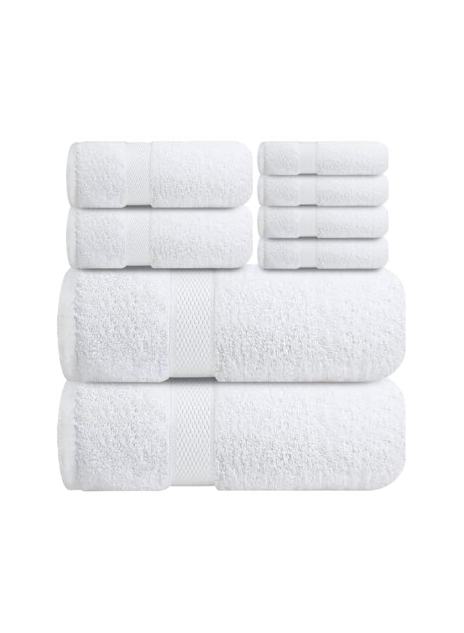 The Bros Bath towel | LUXURY PACK of 2 Perfect Towels for Bathroom, Gym, Spa & Hotel - 100% Cotton| Soft, Highly Absorbent | (70 x 140 cm) | Quick Dry Towels (white) - Image 4