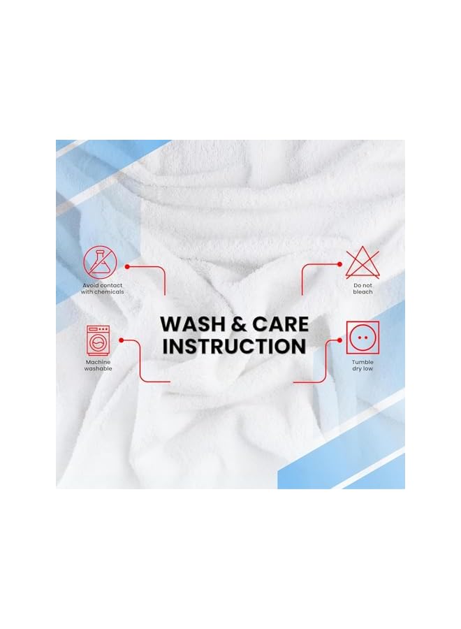 The Bros Bath towel | LUXURY PACK of 2 Perfect Towels for Bathroom, Gym, Spa & Hotel - 100% Cotton| Soft, Highly Absorbent | (70 x 140 cm) | Quick Dry Towels (white) - Image 3