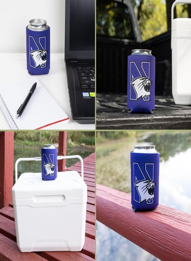 Desert Cactus Northwestern University Can Insulator NU Wildcats Beverage Cooler 1 Pack Foam 12oz Can Holder Single Sided (Design A) - Image 5