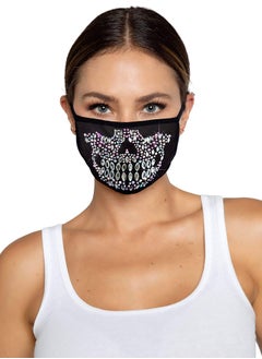 Skeleton Rhinestone Face Mask