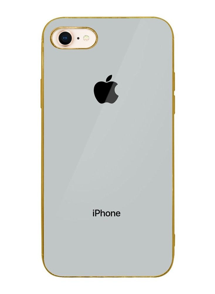 HICOOL - جراب لهاتف iPhone 8/7/SE 2022/SE 2020، جراب خلفي مقاوم للصدمات من مادة البولي كربونات الصلبة المطلية بالكهرباء، رفيع للغاية مع واقي شاشة من الزجاج المقوى مقاس 4.7 بوصة - Image 1