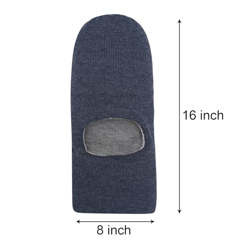Queen Style Unisex Acrylic Reversible Balaclava/Monkey Cap Blue-White, Free Size - Image 4