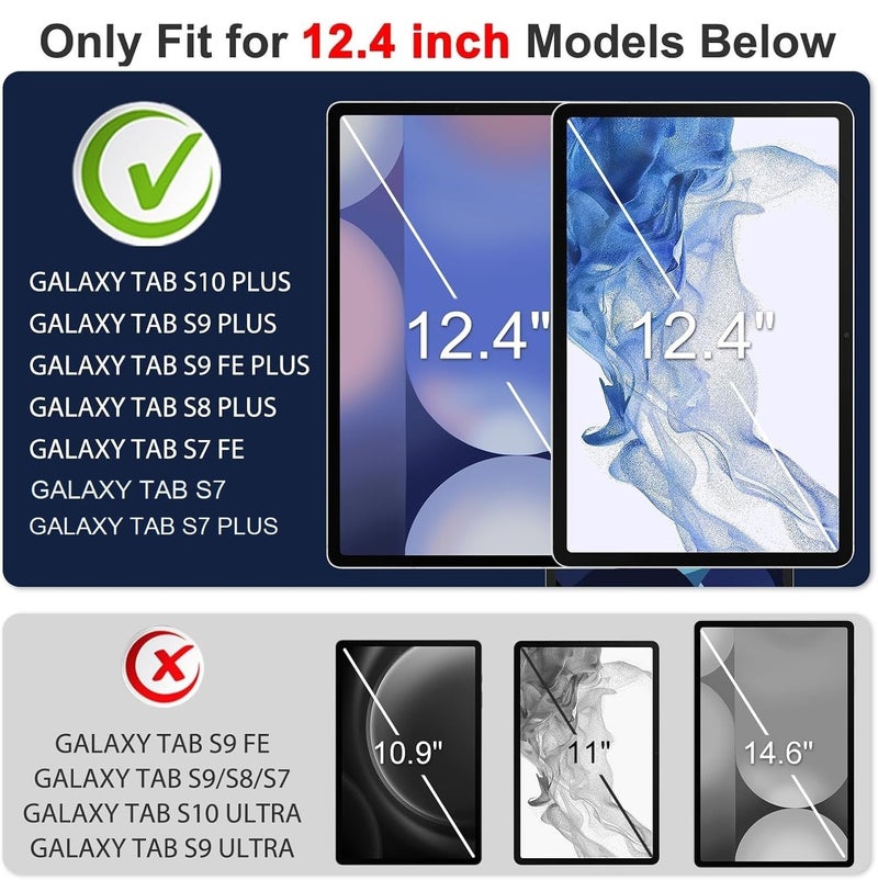 TELTREK Screenguard Compatible With Samsung Galaxy Tab S8 Plus / S7 Plus / S7 FE / S9+/ S9 FE+/ S10+ (12.4" Inch Tablet) Flexible PET Screen Guard Not a Tempered Glass Screen Protector - Image 2