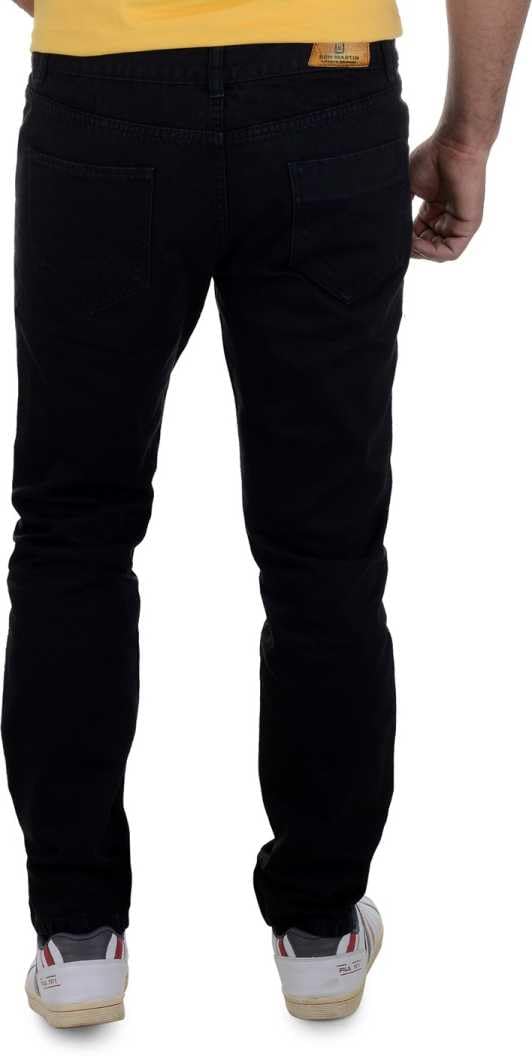 Ben Martin Men's Regular Fit Stretchable 38 Size Black Cotton Denim Jeans Pant for Men, JJ3-17 - Image 2