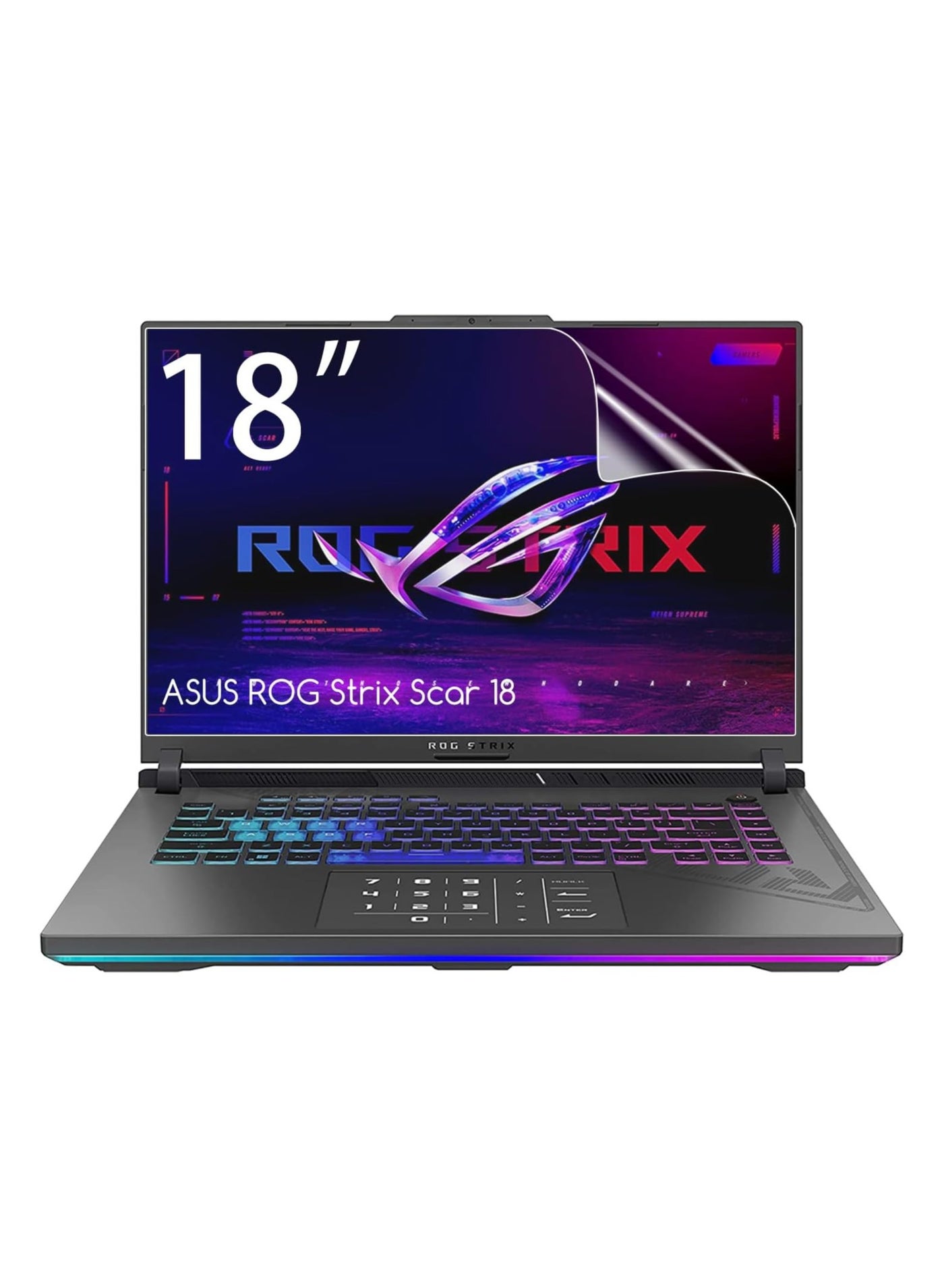 2-Piece Screen Protector Compatible with 2025 ASUS ROG Strix SCAR 18 G835LX Gaming Laptop (18-Inch), Scratch Resistant HD Crystal Clear Soft Film