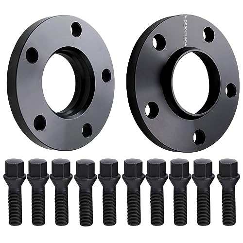 DCVAMOUS 2PC 5x120 Hubcentric Wheel Spacers 1/2 Inch (12mm) 72.6mm Bore with 12x1.5 Bolts (40mm Shank Cone Seat) Compatible with BMW 5 Lug for E36 E46 E90 E92 318i 325i 328i 335i 525i 530i 730i 740i - Image 1