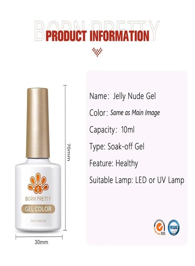 Born Pretty 10ml Jelly Nude Color Gel Polish from BELLE GAGA UV LED Nail Art Manicure Varnish Long Lasting Nail Polish (JN78, 10ml) - Image 5