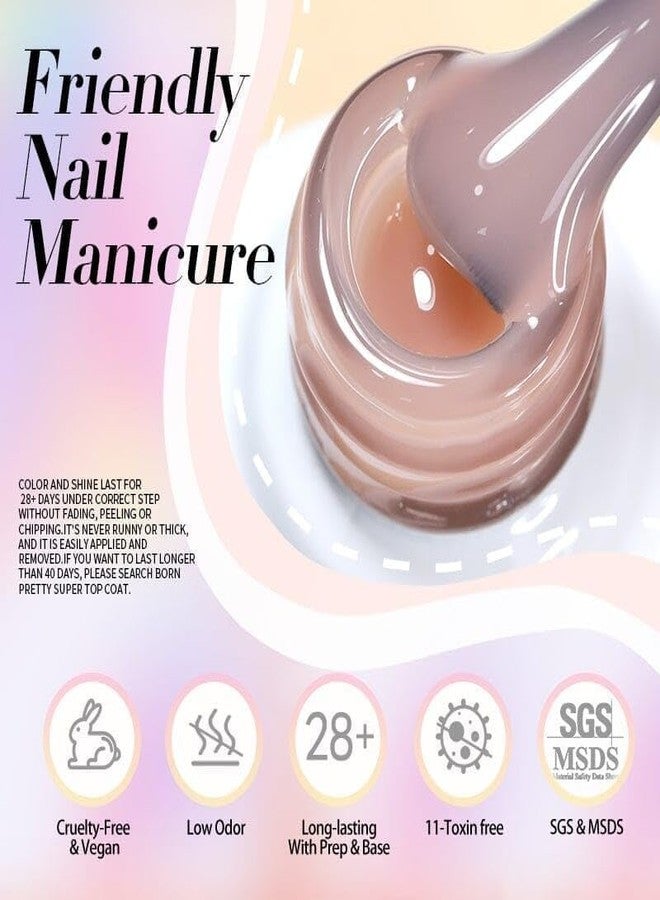 Born Pretty 10ml Jelly Nude Color Gel Polish from BELLE GAGA UV LED Nail Art Manicure Varnish Long Lasting Nail Polish (JN78, 10ml) - Image 4