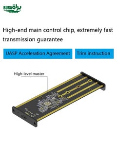 BURAQ M.2 NVME / NGFF Mobile Hard Disk Box TYPE-C3.1 Notebook External Solid State Drive Box, Style: PC280K NVME Single Cable  - Image 5
