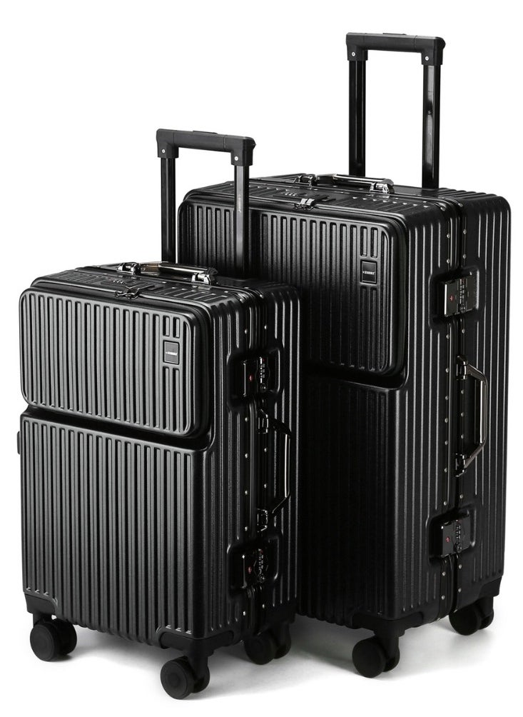 Stargold - PC Hard Side Zipperless Luggage Set of 2 PCS TSA Lockable Travel Suitcase With Cup Holder 20,24 Inches - Image 1