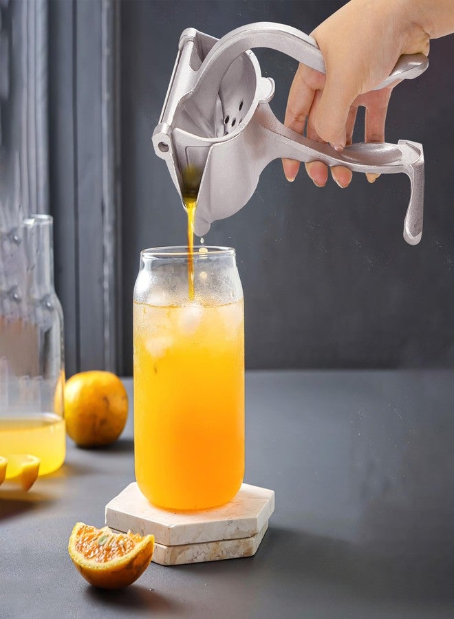 BuleVina Bar Juicer, Fruit Juice Handheld Press Squeezer With Seed Filter, Heavy Duty Aluminum Alloy Hand Manual Extractor for Single Citrus Orange Pomegranates Apple Fruit Lemon Lime (Silver) - Image 4