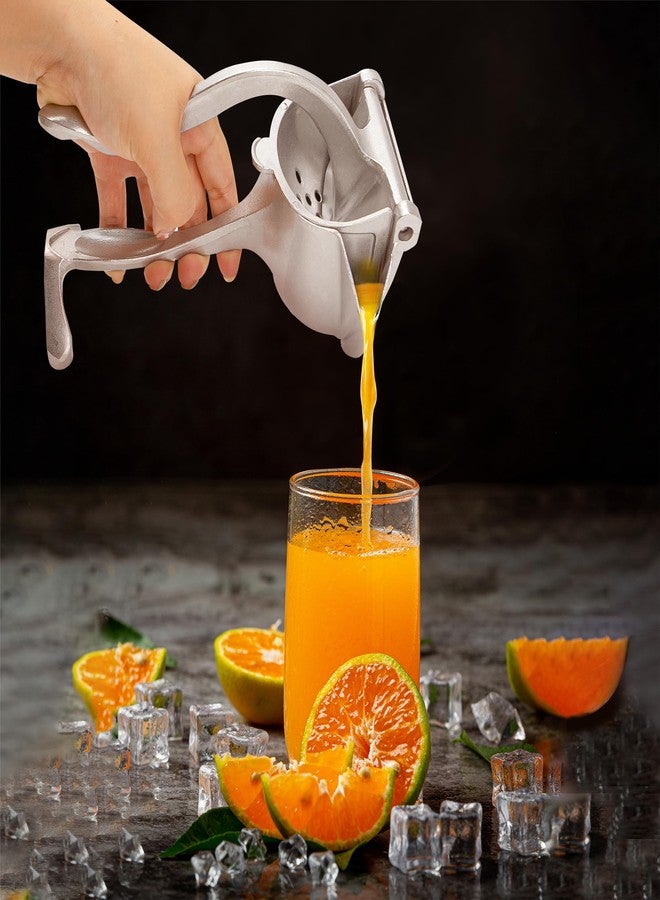 BuleVina Bar Juicer, Fruit Juice Handheld Press Squeezer With Seed Filter, Heavy Duty Aluminum Alloy Hand Manual Extractor for Single Citrus Orange Pomegranates Apple Fruit Lemon Lime (Silver) - Image 3