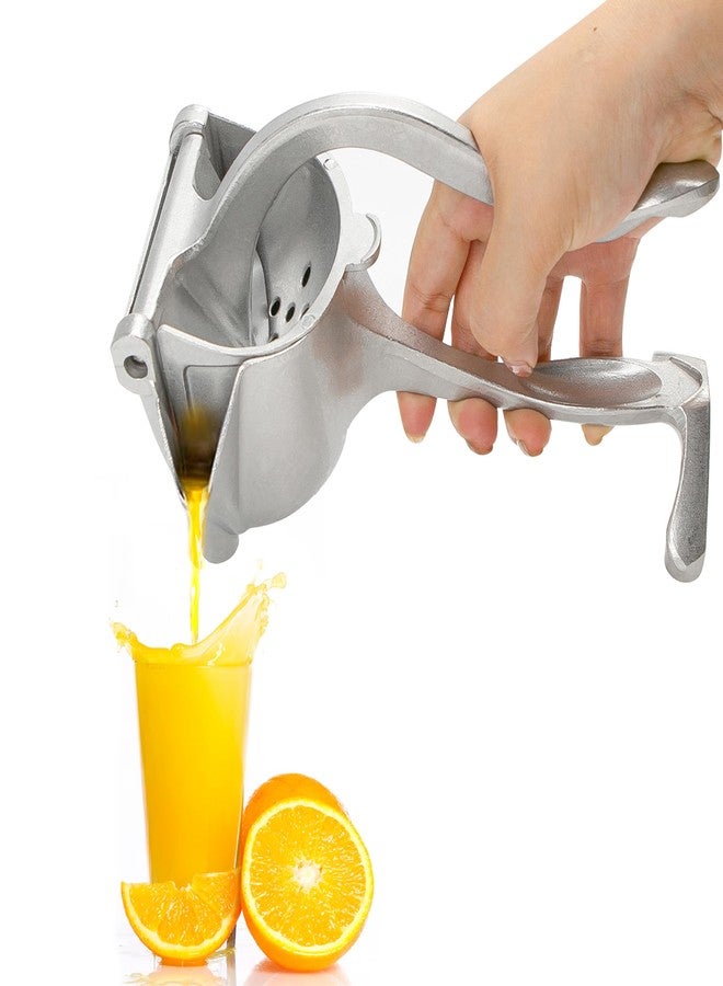 BuleVina Bar Juicer, Fruit Juice Handheld Press Squeezer With Seed Filter, Heavy Duty Aluminum Alloy Hand Manual Extractor for Single Citrus Orange Pomegranates Apple Fruit Lemon Lime (Silver) - Image 1