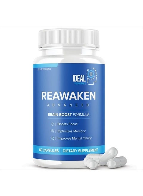 Reawaken Brain Boost Supplement for Memory Advanced Formula (60 Capsules)