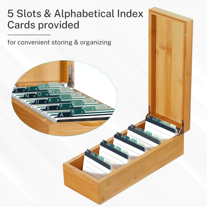 MaxGear Business Card Holder (Bamboo, 2.2â€œ x 3.5") - Image 2