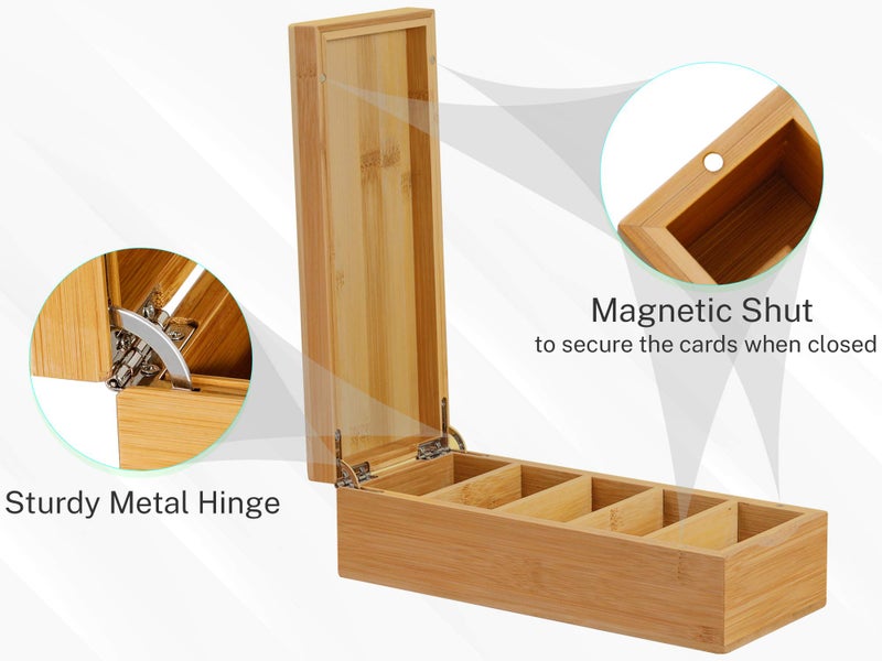 MaxGear Business Card Holder (Bamboo, 2.2â€œ x 3.5") - Image 3