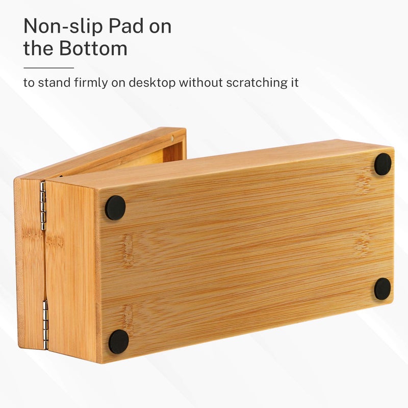 MaxGear Business Card Holder (Bamboo, 2.2â€œ x 3.5") - Image 4