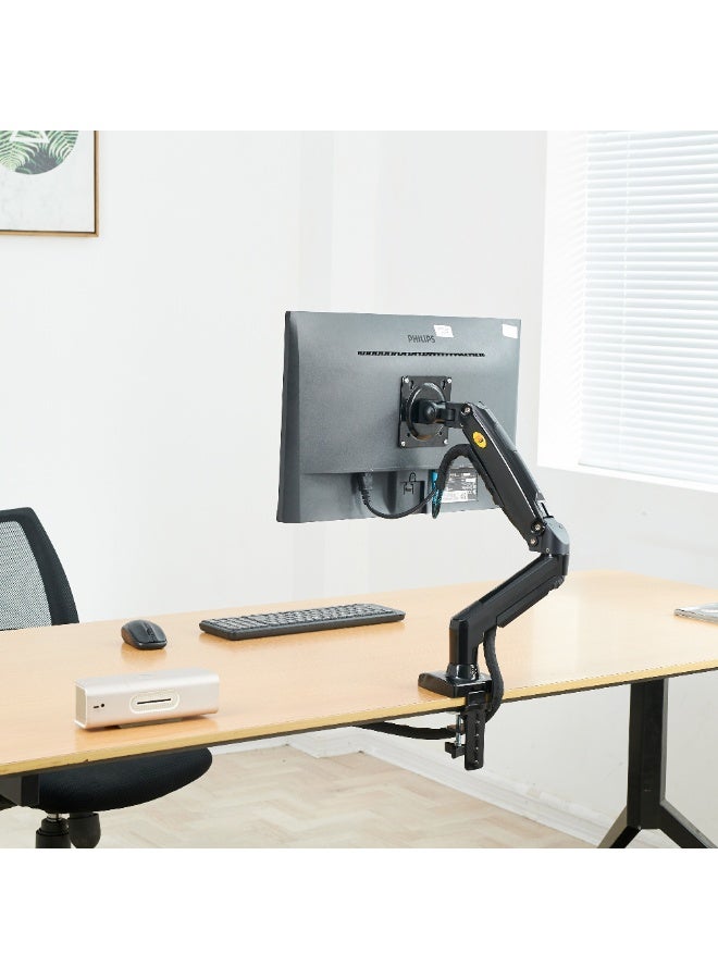 NB North Bayou F80 Premium Mechanical Spring Monitor Arm 17–30" | 2–9kg Load | Full Motion Tilt/Swivel/Rotate | Quick Release VESA | Clamp & Grommet | Black - Image 3