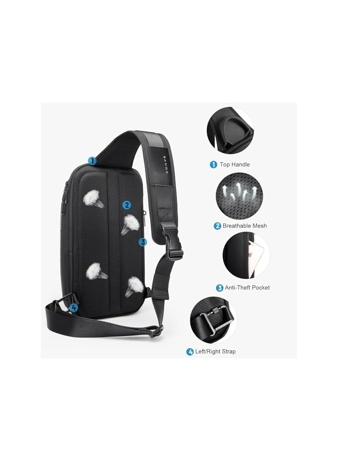 PROMASS Sling Bag Crossbody Shoulder Backpack For Men Women,Casual Rucksack For Hiking Daypack Waterproof Sling Chest Bag, Unisex Crossbody Bag For Travel And Hiking - Image 3