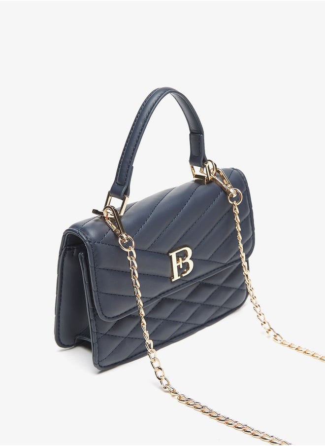 Flora Bella By Shoexpress - حقيبة نسائية مبطنة بمقبض وحزام سلسلة - Image 1