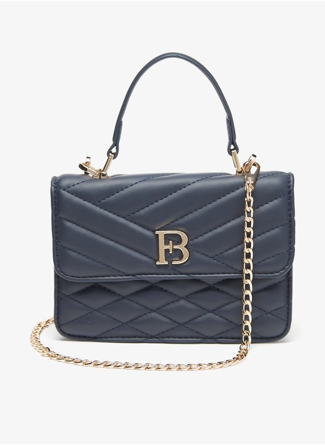 Flora Bella By Shoexpress - حقيبة نسائية مبطنة بمقبض وحزام سلسلة - Image 1