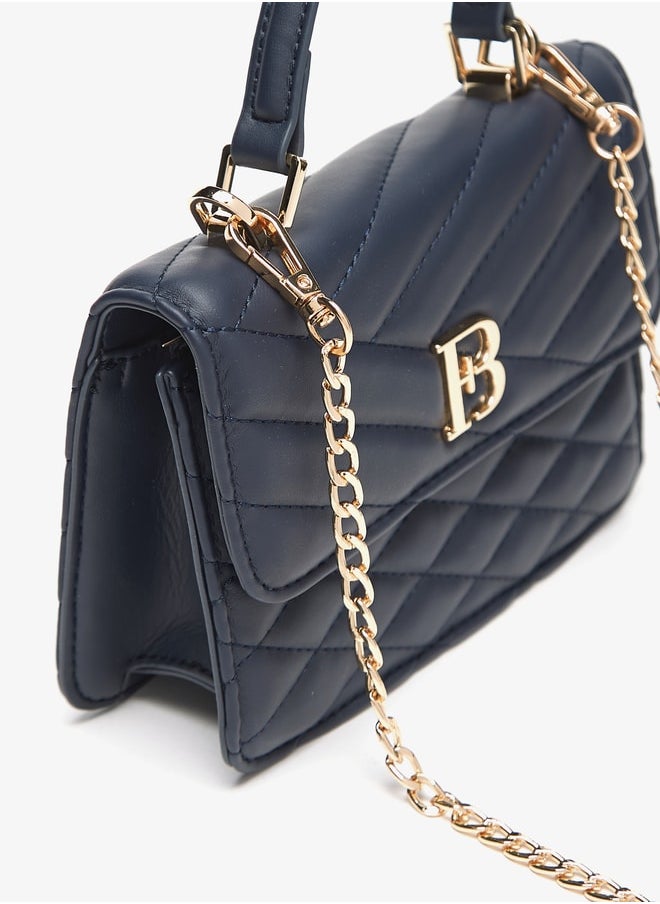 Flora Bella By Shoexpress - حقيبة نسائية مبطنة بمقبض وحزام سلسلة - Image 1