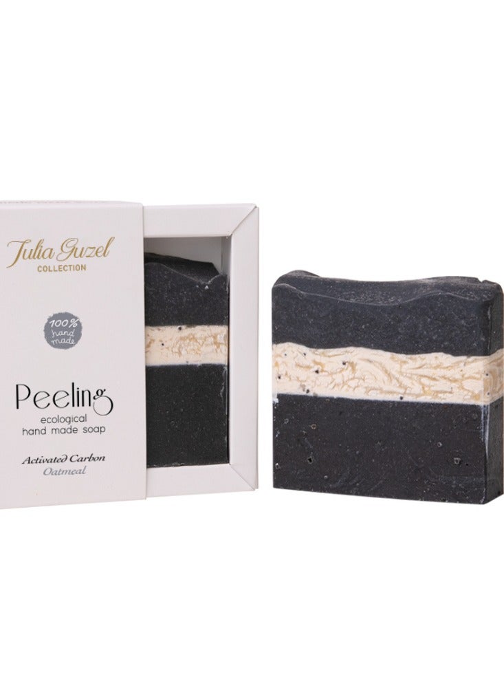 Julia Guzel - Exfoliating Soap with Activated Carbon and Oats - 100g