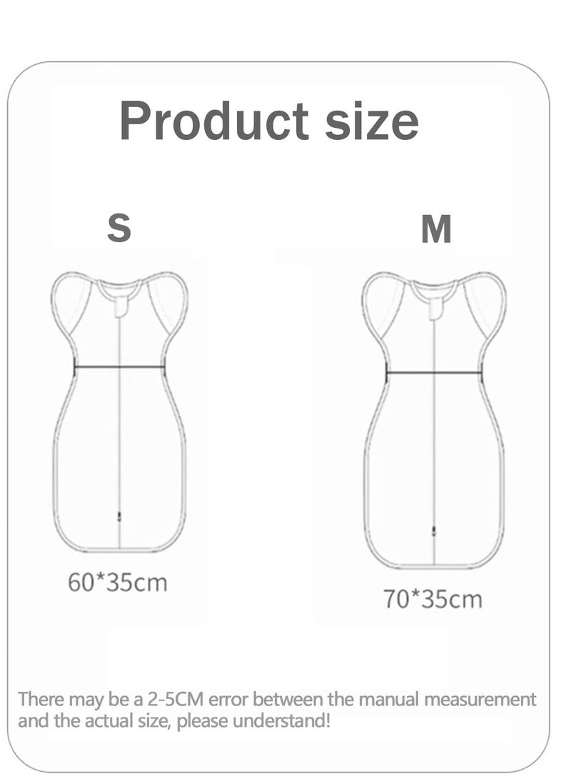 joybuy Baby Swaddle Wrap Size M, BABY Sleep Sack, Baby Sleeping Bag With Arms, Newborn Swaddle Blanket Wrap 2 Way Zipper Unise, Suitable For 3-9 Months Baby, Suitable for Baby 5-7.5kg（Pink）  - Image 3