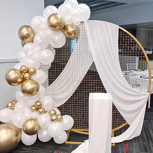 RUBFAC 120pcs Pearl White Balloons 12 Inches White Balloons, Bright Color Latex Party Ballons for Birthday Baby Shower Wedding Party Supplies Garland Arch Decoration - Image 5