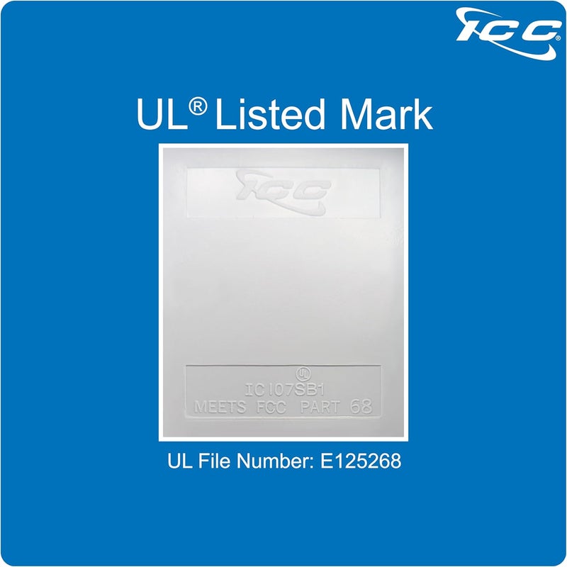 ICC 1-Port Surface Mount Box, White, Works with Wide and Slim Profile Keystone Jacks (Sold Separately), Compact Outlet for Voice and Data Connections, UL Listed TAA Compliant, IC107BC1WH, 25-Pack - Image 2