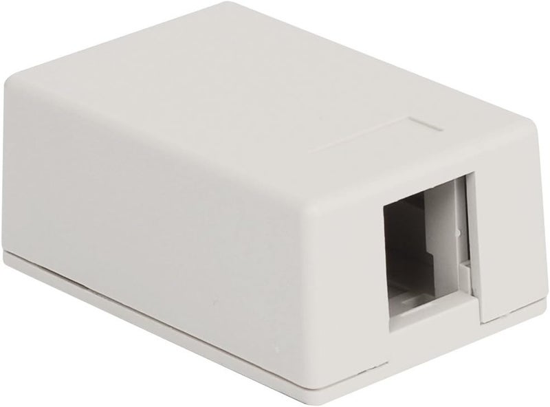 ICC 1-Port Surface Mount Box, White, Works with Wide and Slim Profile Keystone Jacks (Sold Separately), Compact Outlet for Voice and Data Connections, UL Listed TAA Compliant, IC107BC1WH, 25-Pack - Image 4