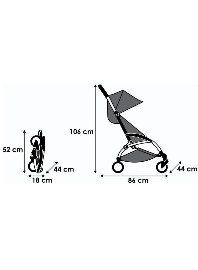 NTECH MultiFunctional Foldable Lightweight Pram Travel Baby Stroller - Black, - Image 2