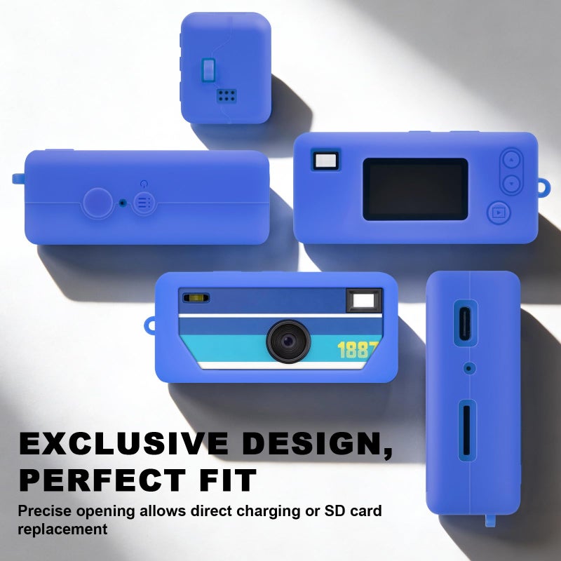 PAIYULE Silicone Case for Kodak CHARMERA Keychain Digital Camera Blind Box, Photo Mini Keychain Camera Sleeve with Precise Cutouts & Scratch Protection - Camera NOT Included (Blue) - Image 4