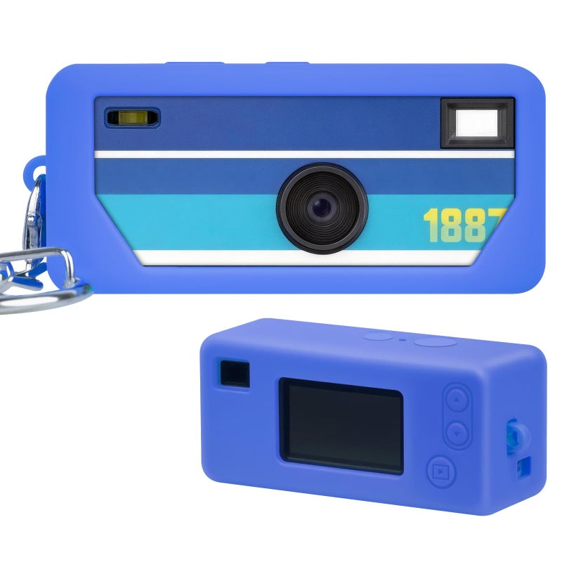 PAIYULE Silicone Case for Kodak CHARMERA Keychain Digital Camera Blind Box, Photo Mini Keychain Camera Sleeve with Precise Cutouts & Scratch Protection - Camera NOT Included (Blue) - Image 1