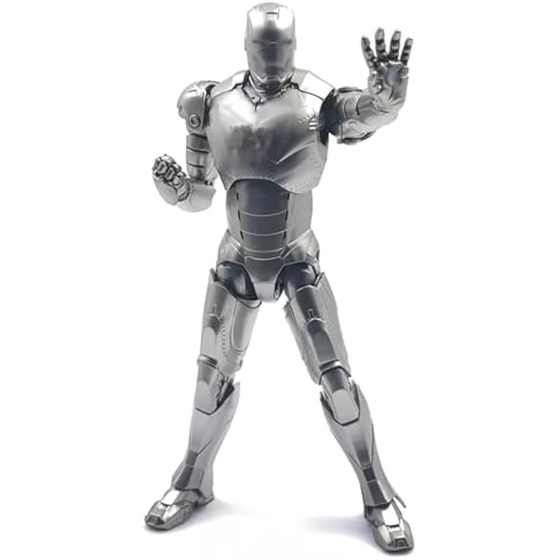 Ironman MK2 Collectible Action Figure,7 Inch 10th Anniversary Metal Texture Painting Movable Mark Model Toys (MK II) - Image 2