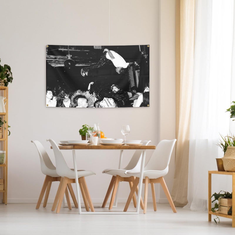 BYADKOA- Playboi Carti Die Lit Album Cover Flag Banner Aesthetic Decorative Durable Man Cave Wall tapestry with 4 Brass Grommets 3x5 Feet Flag Suitable For Indoor And Outdoor Decorate for College Dorm - Image 5