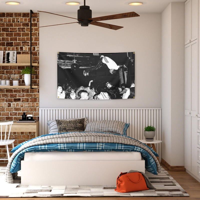 BYADKOA- Playboi Carti Die Lit Album Cover Flag Banner Aesthetic Decorative Durable Man Cave Wall tapestry with 4 Brass Grommets 3x5 Feet Flag Suitable For Indoor And Outdoor Decorate for College Dorm - Image 4