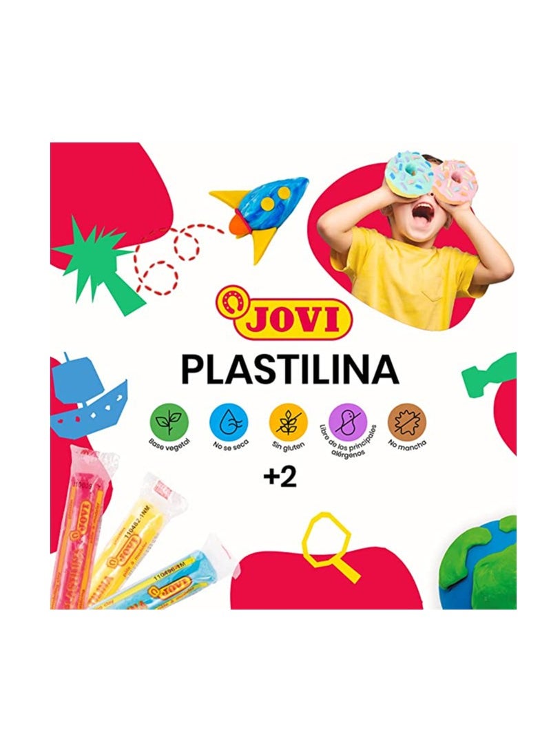 Jovi Plastilina Modelling Clay Set–6x50g Bars with Clay Cutters and Tools,PLASTALINA,158 - Image 2