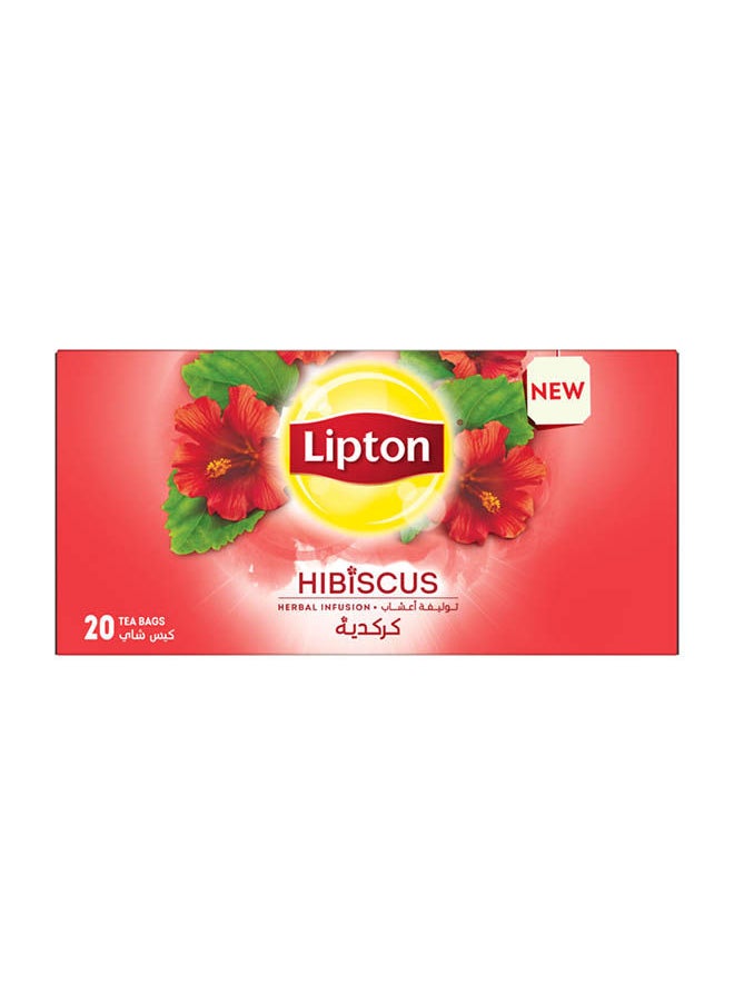 Lipton Herbal Infusion Hibiscus 40g- Pack of 20  - Image 1