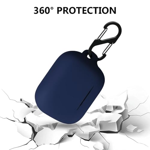 LIRAMARK غطاء سيليكون LIRAMARK مع مشبك متوافق مع Soundcore K20i (أزرق منتصف الليل) - Image 4