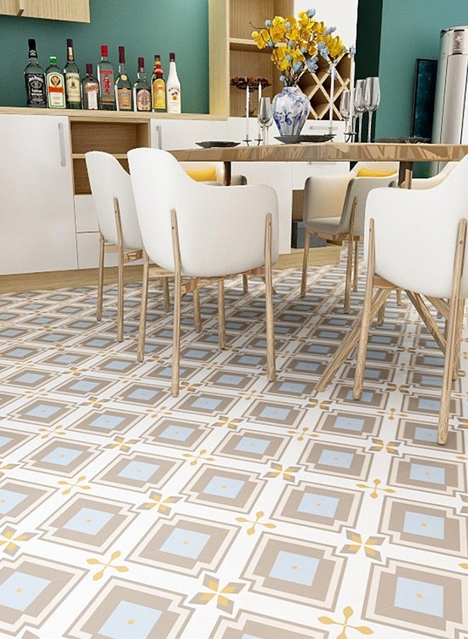 4pcs Vinyl Flooring Peel and Stick Floor Tile Stick on Floor Tile Self Adhesive Waterproof Bathroom 30 x 30cm Floor Tile for Bathroom Kitchen Bedroom Living Room  - Image 2