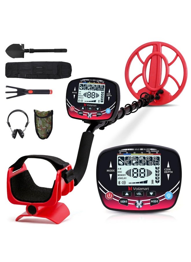Voilamart - Metal Detector For Adults Professional, Waterproof Metal Detectors For Beach With Lcd Display, 5 Modes, Dsp Chip, 10" Ip68 Coil, Adjustable Stem - Higher Accuracy Gold Detector De Metales - Image 1