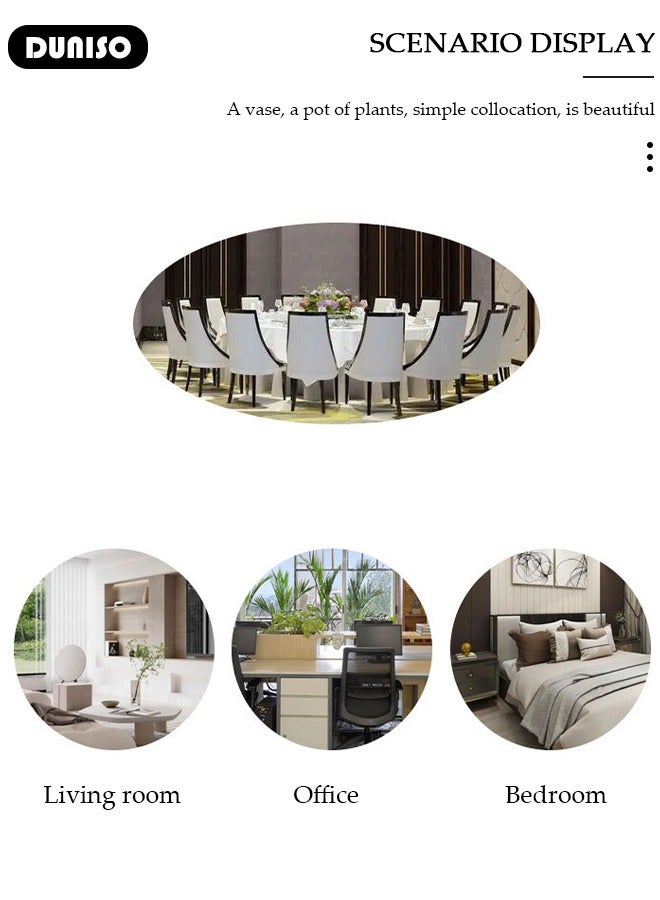 DUNISO Natural Dried Pampas Grass, Bohemian Home Decor Bouquet, Dried Flowers for Wedding Floral Arrangements, Phragmites Dried Flowers Bouquet for Home Office Party Table Flowers Decoration - Image 3