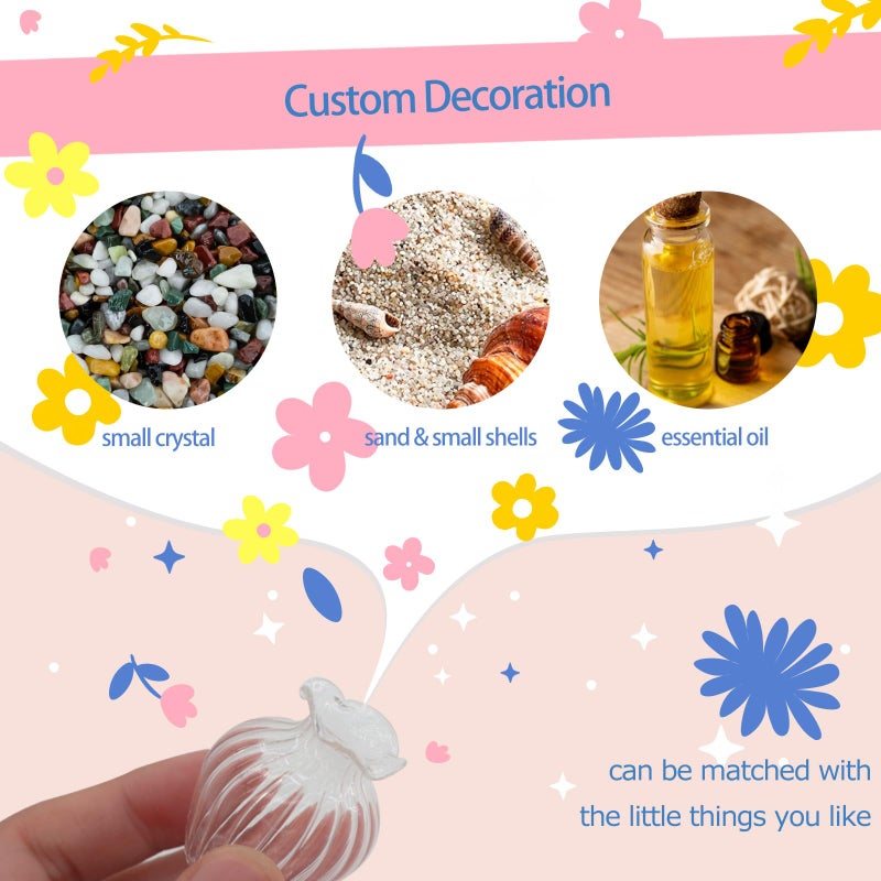 ORIESSE Artificial Cherry Blossoms with Mini Glass Vase for Car Dashboard Office Desk Decor,Pink White Flower Bouquets,Cute Car and Office Decoration Aesthetics - Image 4