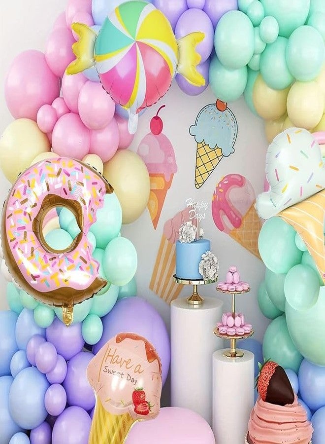TOYXE Donut Candy Softy Ice Cream Theme Foil Balloons Set of 5 Pcs - Image 4