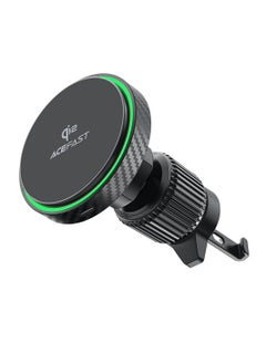 ACEFAST Strong Magnetic 15W Wireless Car Charging Holder Qi2 D33 | Fast Charging Car Mount with Auto-Align Magnet | Compatible with MagSafe & Qi-Enabled Devices | Secure Dashboard or Vent Mount | Hands-Free Navigation & Charging on the Go – Black  - Image 1