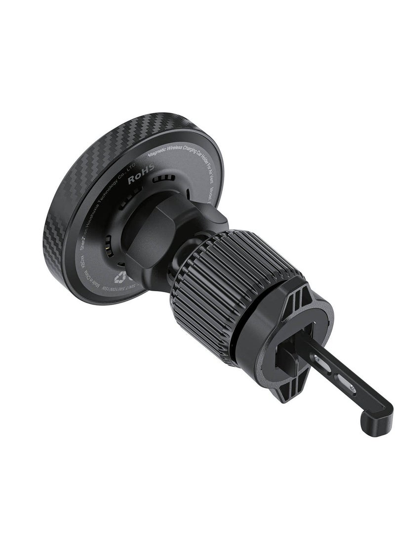 ACEFAST Strong Magnetic 15W Wireless Car Charging Holder Qi2 D33 | Fast Charging Car Mount with Auto-Align Magnet | Compatible with MagSafe & Qi-Enabled Devices | Secure Dashboard or Vent Mount | Hands-Free Navigation & Charging on the Go – Black - Image 4