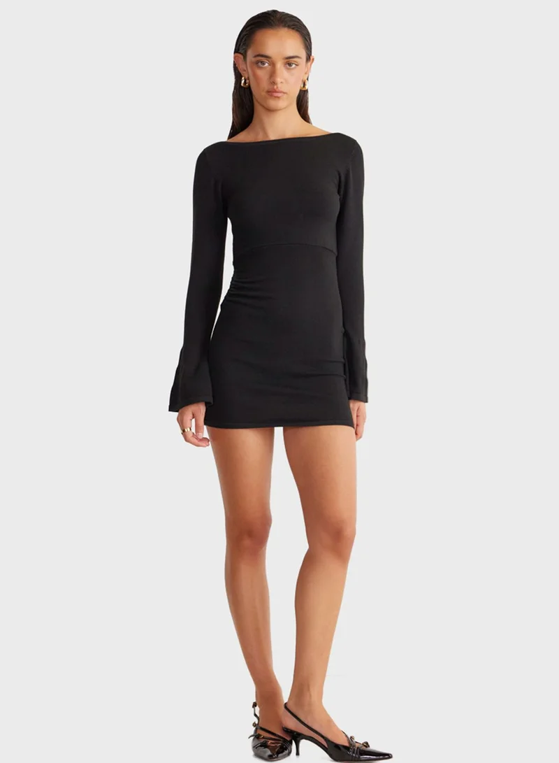 SNDYS Bell Sleeve Mini Dress
